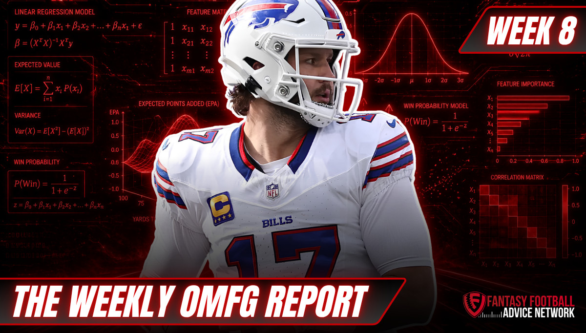 The OMFG Matchup Report: Week 8 Fantasy Football Rankings, Projections, Injuries & Start/Sit