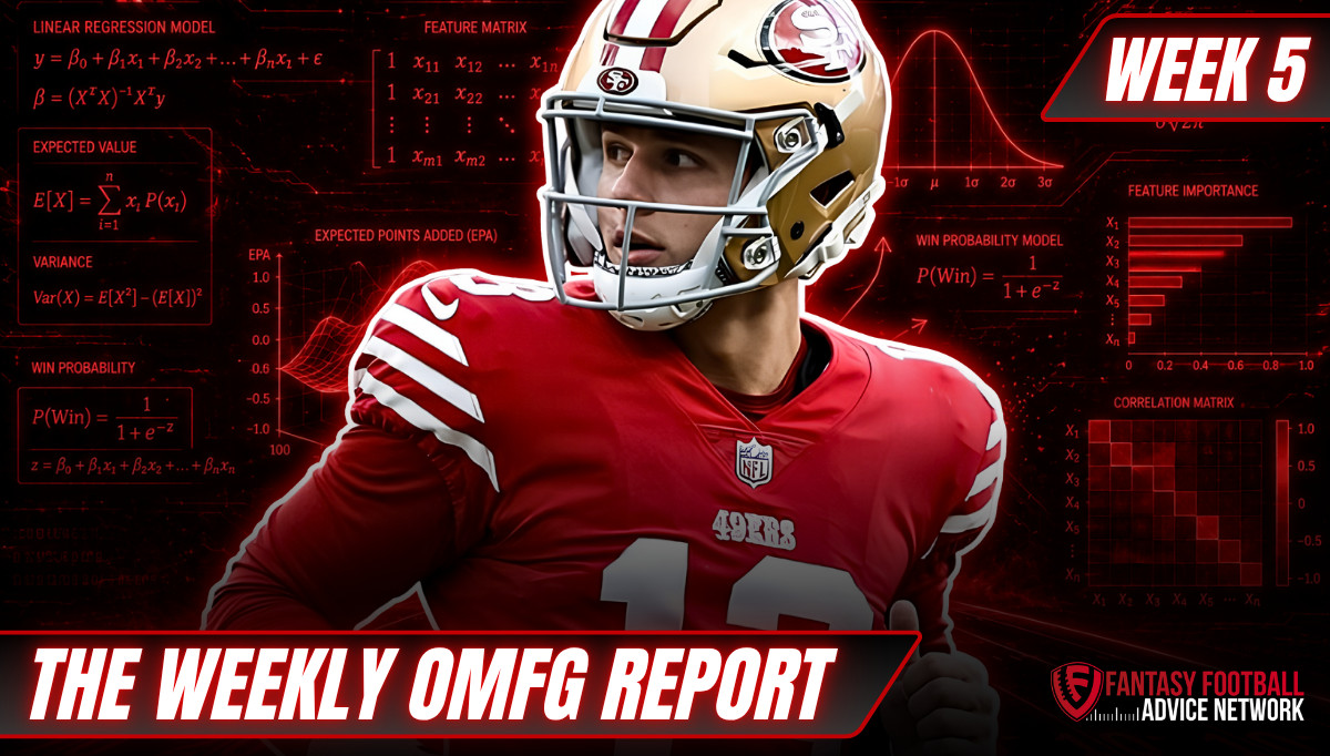The OMFG Matchup Report: Week 5 Fantasy Football Rankings, Projections, Injuries & Start/Sit