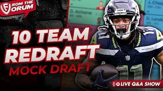 10-Team PPR Fantasy Football Mock Draft LIVE – 🏈 Fantasy Football Q&A “From the Forum”